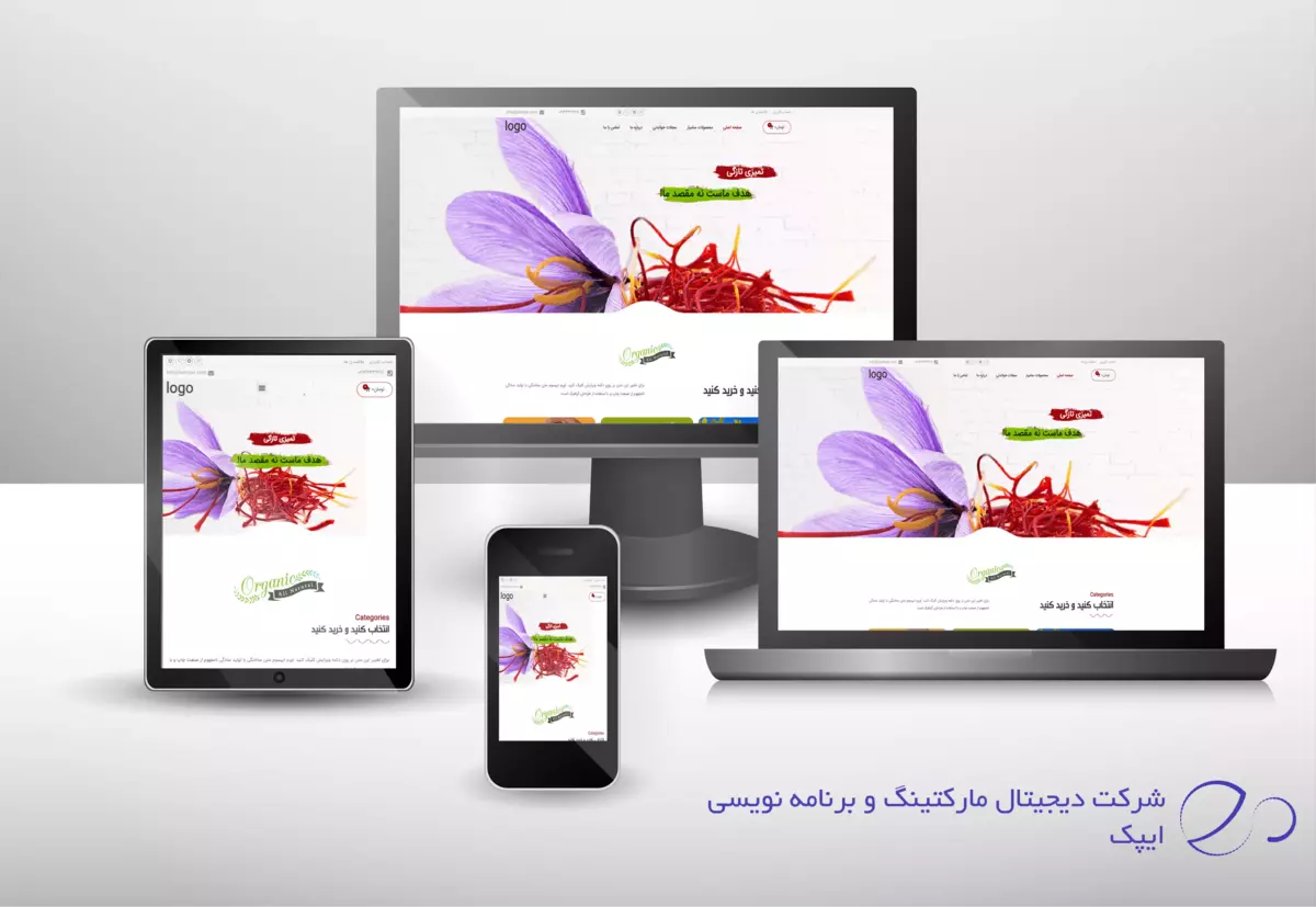 طراحی سایت فروش محصولات خشکبار،آجیل و زعفران سامیار